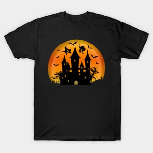 Spooky Moon Halloween Witch Monster Ghost Pumpkin 11 T-Shirt